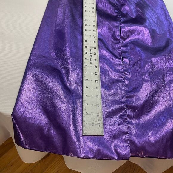 Mike Benet VTG  80s Purple Peplum Dress Size 6 - Picture 9 of 11